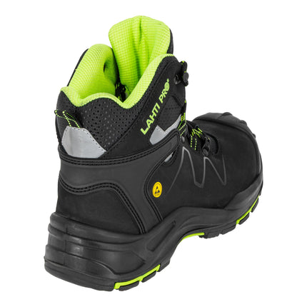 LAHTI PRO Sicherheitsstiefel Nubuk S3 FO HRO SR Groesse 43 L3013043 schwarz gruen 3 - toolbrothers