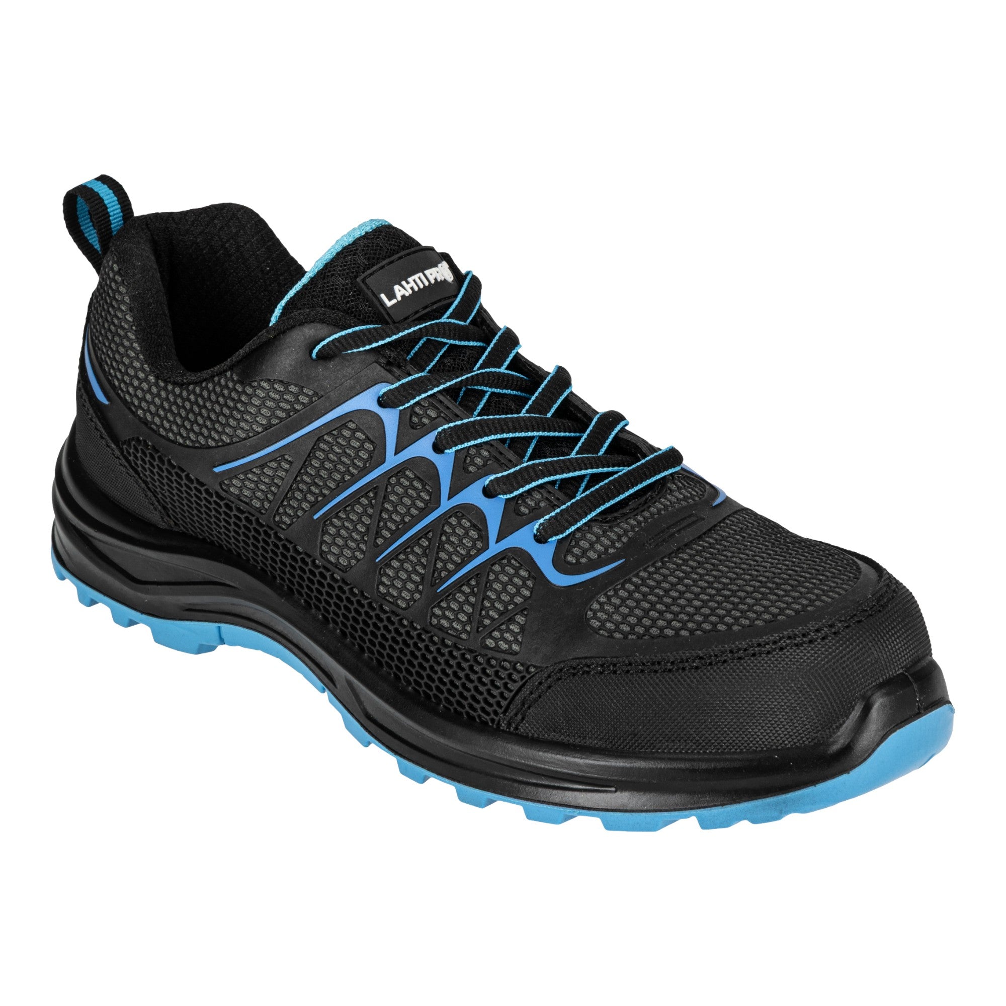 LAHTI PRO Sicherheitshalbschuh KPU Mesh S1P SRC Groesse 47 L3042247 schwarz blau 1 - toolbrothers