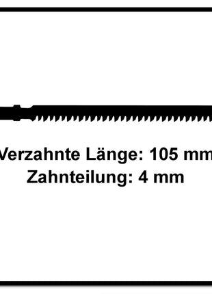 Festool S 105/4 FSG/40 WOOD Universal Stichsägeblatt 105 mm 40 Stk. ( 2x 204332 ) geschränkte Zähne, konisch geschliffen, HCS Stahl - Toolbrothers