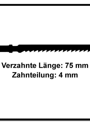 Festool S 75/4/50 WOOD Basic Stichsägeblatt 75 mm 50 Stk. ( 2x 204306 ) geschränkte Zähne für schnellen Schnitt, HCS Stahl - Toolbrothers