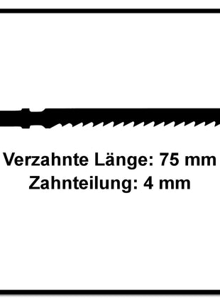 Festool S 75/4/200 WOOD Basic Stichsägeblatt 75 mm 200 Stk. ( 2x 204346 ) geschränkte Zähne für schnellen Schnitt, HCS Stahl - Toolbrothers