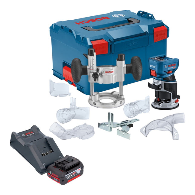 Bosch GKF 18V 8 Professional Akku Kantenfraese 18 V 8 0 mm Brushless 1x Akku 4 0 Ah Ladegeraet Taucheinheit L Boxx 0 - toolbrothers