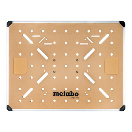 Metabo MWB 100 Multifunktionstisch mobile Werkbank robuste MDF Tischplatte 2x Senkrecht Schnellspannzwinge 4x Bankhaken 4 - toolbrothers