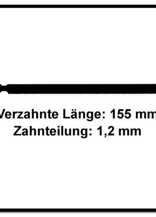 Festool HS 155/1,2 BI/10 Metal Sandwich Materials Stichsägeblatt 155 mm 10 Stk. ( 2x 204337 ) gewellte Grundform aus BI-Metall für Sandwich-Materialien - Toolbrothers