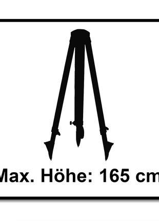 Makita Baustativ Aluminium Dreibeinstativ 1,65m mit Gerätehalterung 5/8" Gewinde ( P-81088 ) - Toolbrothers