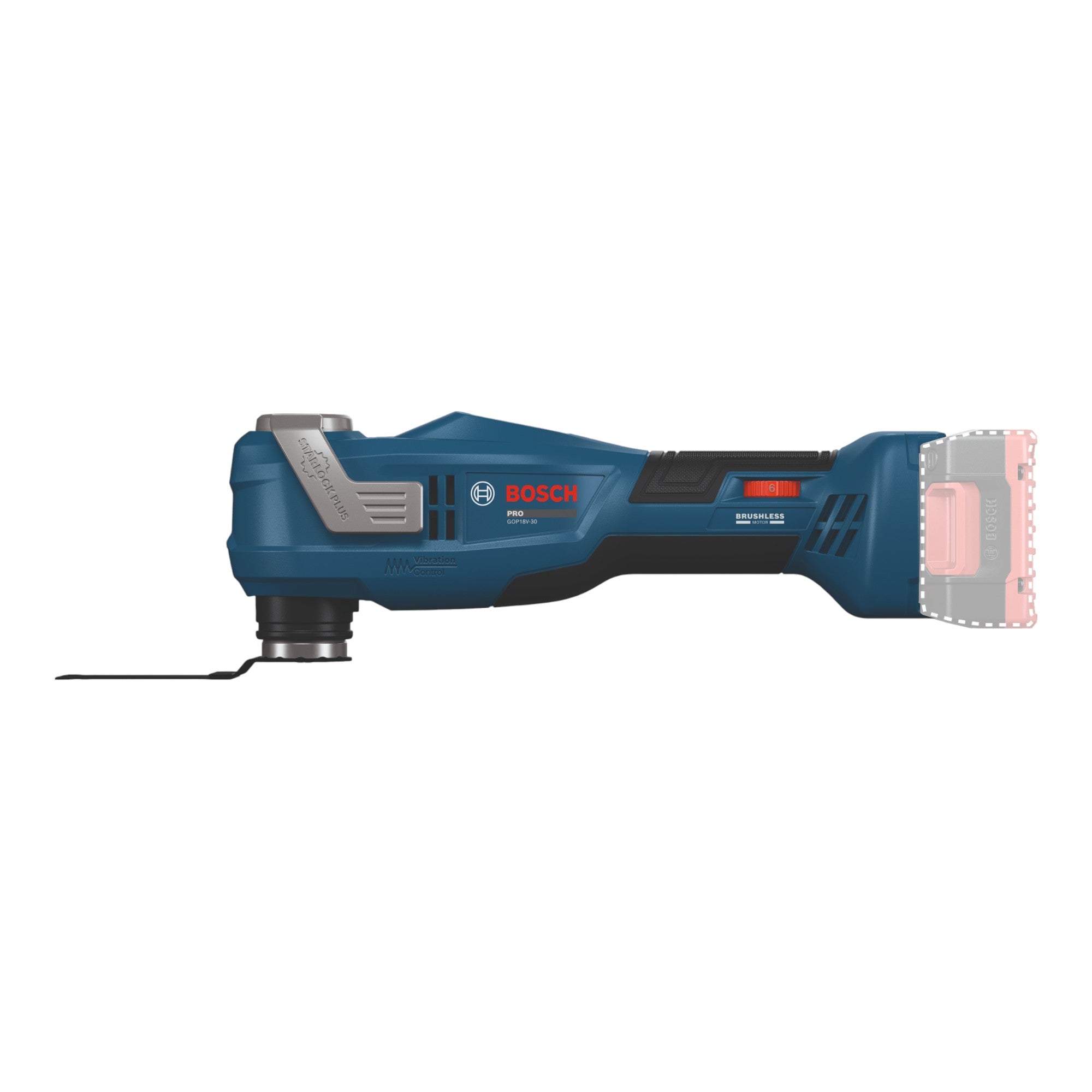 Bosch GOP 18V 30 Akku Multifunktionswerkzeug 18 V Starlock Plus Brushless 1x Akku 4 0 Ah Ladegeraet L Boxx 2 - toolbrothers