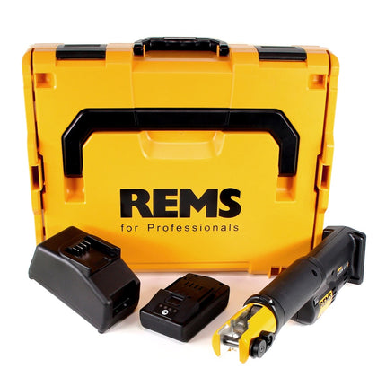 REMS Mini-Press S 22 V ACC Akku Radialpresse mit Zwangsablauf in L-Boxx + 1 x 1,5 Ah Akku + Ladegerät ( 578016 R220 ) - Toolbrothers