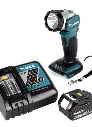 Makita DML 802 RT1 Akku Lampe 18 V Li-Ion für 14,4 und 18 V Akku + 1 x 5,0 Ah Akku + Ladegerät - Toolbrothers