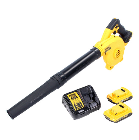 DeWalt DCV 100 D2 Akku Gebläse / Laubbläser 18 V + 2x Akku 2,0 Ah + Ladegerät - Toolbrothers