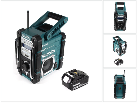 Makita DMR 112 T1 radio de obra con batería 7.2 - 18V Bluetooth DAB+ + 1x batería de 5.0Ah - sin cargador