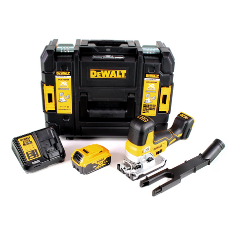 DeWalt DCS 335 P1 Akku Stichsäge 18V + 1x Akku 5,0 Ah + 1x Schnellladegerät in TSTAK - Toolbrothers