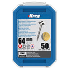 KREG Pocket-Hole Linsenkopfschraube 64 mm 50 Stk ( SML-C250-50 ) Vierkantantrieb Teilgewinde Grobgewinde selbstschneidend verzinkt - Toolbrothers