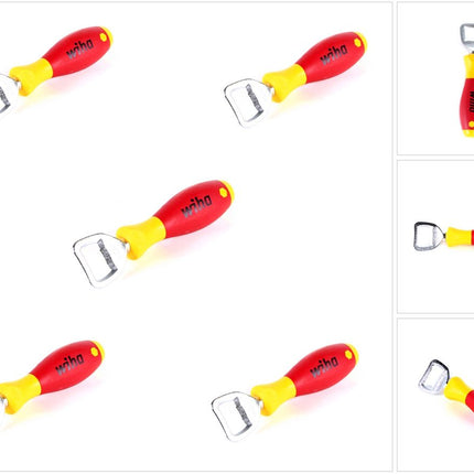Wiha 5x Flaschenöffner Kapselheber in Form des Wiha SoftFinish Schraubendrehergriffs ( 9872 ) - Toolbrothers