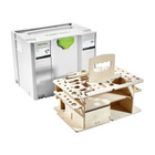 Festool SYSTAINER SYS 4 T-LOC SYS-HWZ Box Werkzeugkoffer ( 497658 ) lichtgrau koppelbar mit Holzeinsatz - Toolbrothers