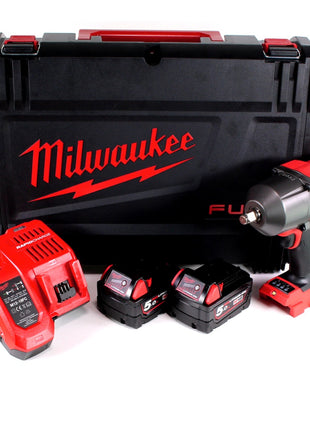 Milwaukee M18 FHIWF12-502X Akku Schlagschrauber 1/2" 18 V 1356 Nm ( 4933459696 ) + 2x Akkus 5,0 Ah + Ladegerät + HD Box - Toolbrothers