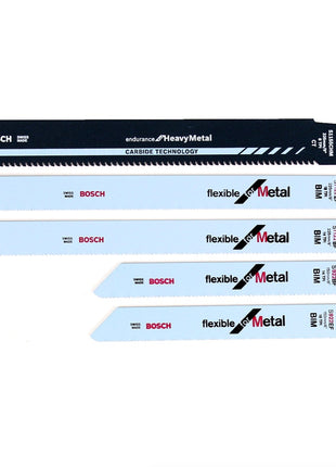 Bosch Tough Box Metall Säbelsägeblatt Set 21 tlg. ( 2607011300 ) Metal Set 150 mm 225 mm + 1 x Carbide SSB Sägeblatt - Toolbrothers