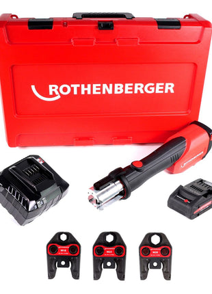 Rothenberger ROMAX 4000 Set M15-22-28 mm Akku Pressmaschine + 1x Akku 4,0Ah + Ladegerät + Koffer ( 1000001927 ) - Toolbrothers