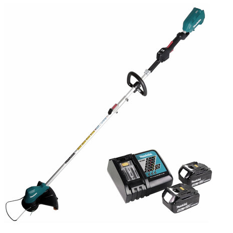 Makita DUR 188 LRM2 Akku Rasentrimmer 18V 250/300mm Brushless + 2x Akku 4,0Ah + Ladegerät - Toolbrothers