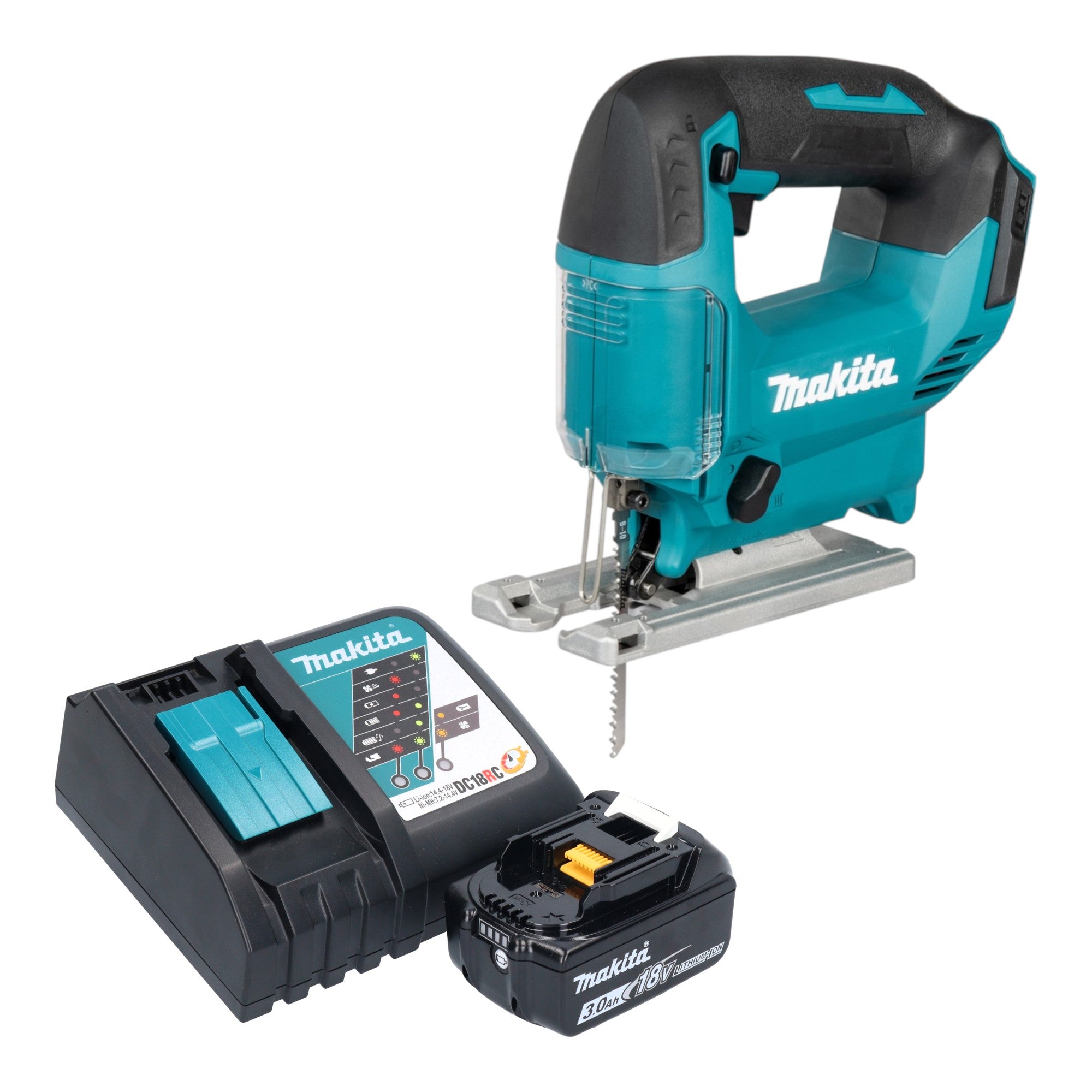 Makita DJV 186 RF1 Akku Pendelhubstichsaege 18 V 1x Akku 3 0 Ah Ladegeraet 0 - toolbrothers