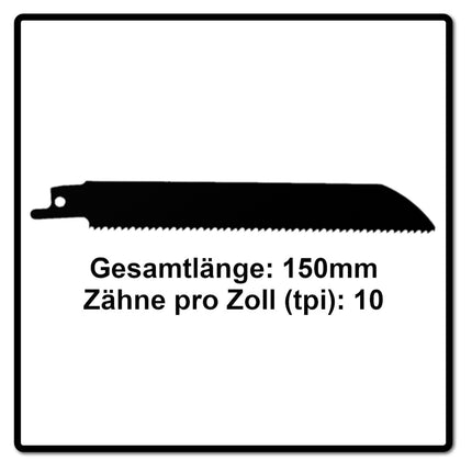 Komet Säbelsägeblatt METAL AND WOOD 150mm 10tpi 25 Stk. ( 5x 501.007 ) HSS-Bi-Metall - Toolbrothers
