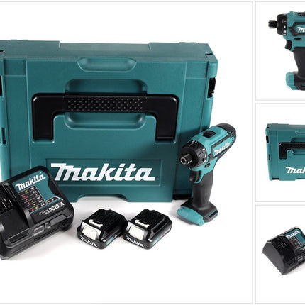 Makita DF 031 DSAJ Akku Bohrschrauber 10,8V 30Nm im Makpac + 2x 2,0 Ah Akku + Ladegerät - Toolbrothers