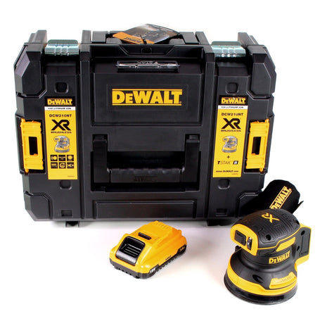 DeWalt DCW 210 NT Akku Exzenterschleifer Brushless 18V 12.000U/min 125mm + 1x Akku 3,0 Ah in TSTAK - ohne Ladegerät - Toolbrothers