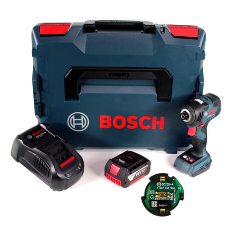 Bosch GDR 18V-200 C Akku Drehschlagschrauber 1/4" 18V 200Nm + 1x Akku 6,0Ah + Ladegerät + Connect Modul in L-Boxx - Toolbrothers