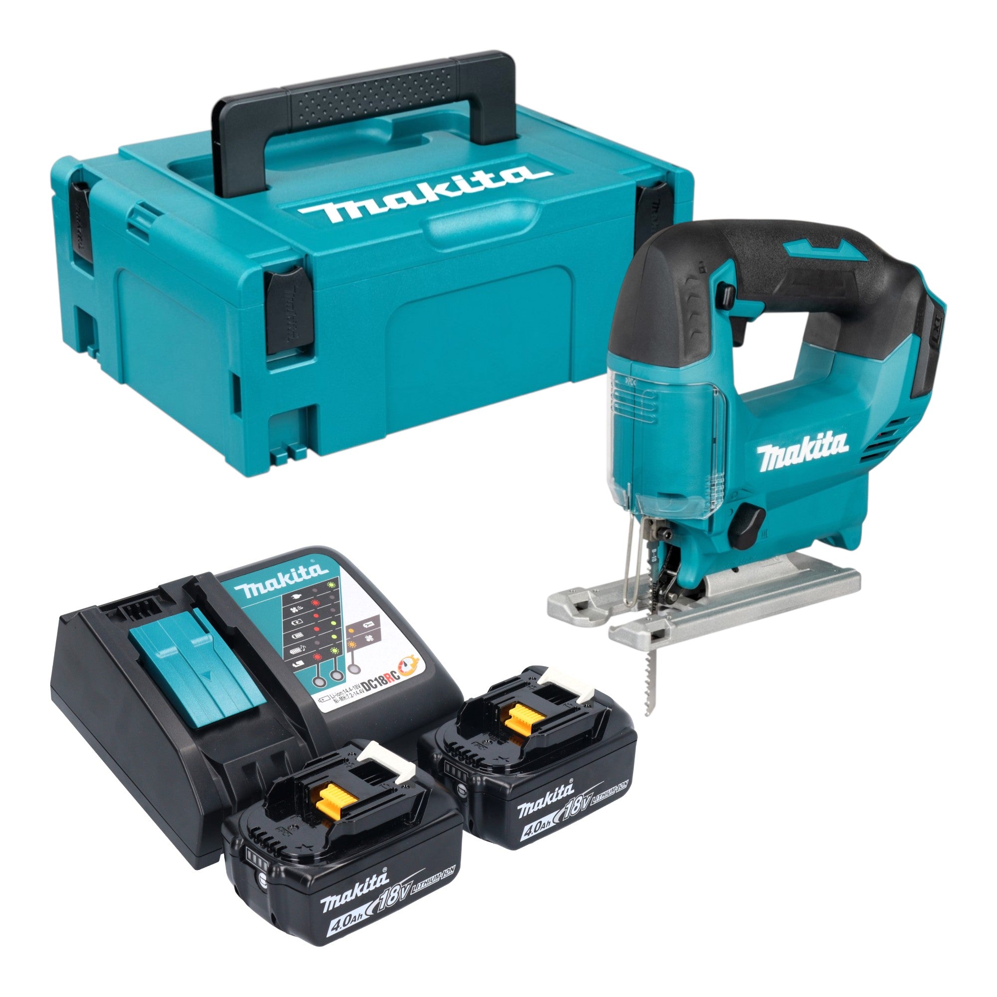 Makita DJV 186 RMJ Akku Pendelhubstichsaege 18 V 2x Akku 4 0 Ah Ladegeraet Makpac 0 - toolbrothers