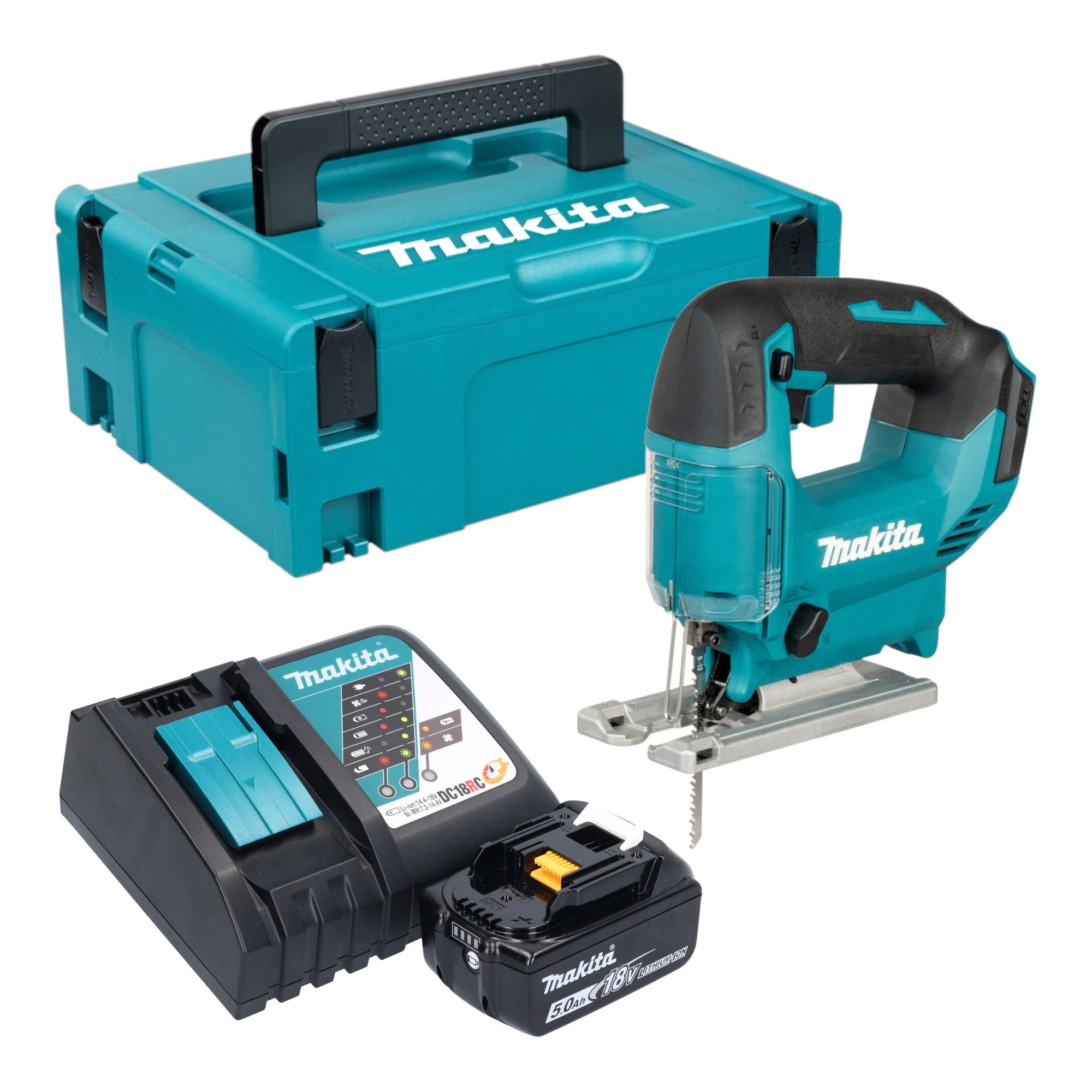 Makita DJV 186 RT1J Akku Pendelhubstichsaege 18 V 1x Akku 5 0 Ah Ladegeraet Makpac 0 - toolbrothers