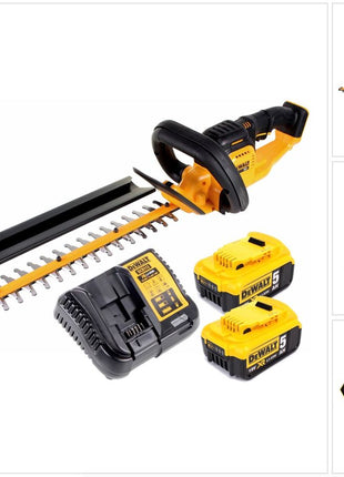 DeWalt DCM 563 P2 Akku Heckenschere 18V 55,8cm + 2x 5,0Ah Akku + Ladegerät - Toolbrothers