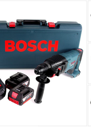 Bosch GBH 18V-26 D Akku Bohrhammer 18V 2,5J SDS-Plus im Handwerkerkoffer + 2x 4,0Ah Akku + Ladegerät - Toolbrothers