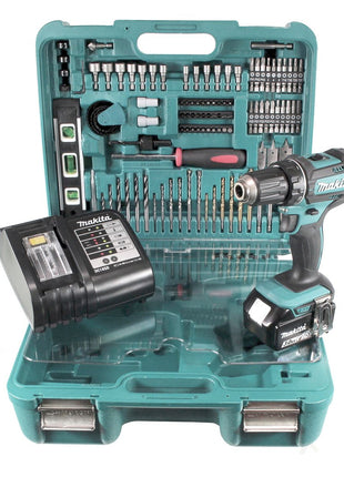 Makita DDF 482 SFTK Akku Bohrschrauber 18 V 62Nm + 3,0 Ah Akku + Ladegerät + 101 tlg. Werkzeugset im Koffer - Toolbrothers