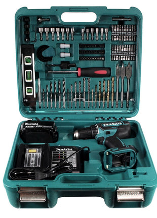 Makita DDF 482 SFTK Akku Bohrschrauber 18 V 62Nm + 3,0 Ah Akku + Ladegerät + 101 tlg. Werkzeugset im Koffer - Toolbrothers