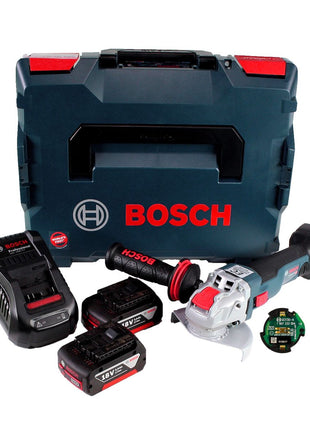 Bosch GWX 18V-10 C Akku Winkelschleifer 18V 125mm brushless X-LOCK + 2x Akku 3,0Ah + Ladegerät + Connectivity Modul + L-BOXX - Toolbrothers