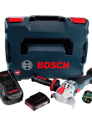 Bosch GWX 18V-10 C Akku Winkelschleifer 18V 125mm brushless X-LOCK + 1x Akku 2,0Ah + Ladegerät + Connectivity Modul + L-BOXX - Toolbrothers