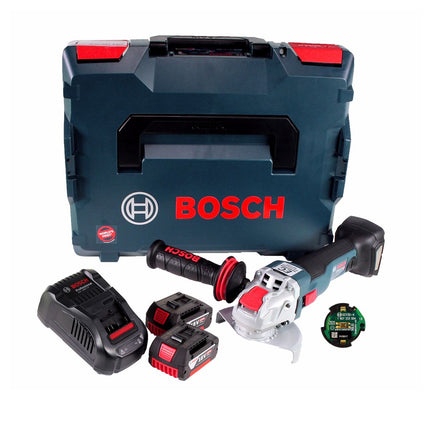 Bosch GWX 18V-10 C Akku Winkelschleifer 18V 125mm brushless X-LOCK + 2x Akku 5,0Ah + Ladegerät + Connectivity Modul + L-BOXX - Toolbrothers