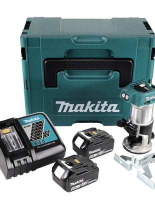 Makita DRT 50 RMJ Akku Multifunktionsfräse brushless 18V + 2x Akkus 4,0 Ah + Schnellladegerät im Makpac 3 - Toolbrothers