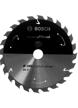 Bosch Kreissägeblatt Standard for Wood 160 x 1,5 x 20 / 15,875 mm 24 Zähne ( 2608837676 ) - Toolbrothers