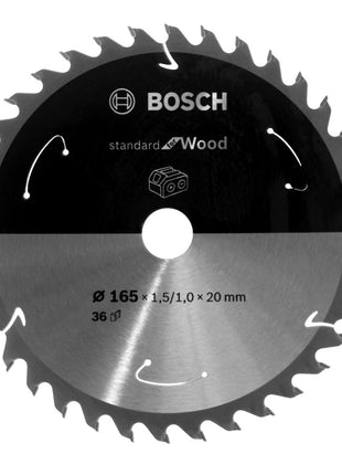 Bosch Kreissägeblatt Standard for Wood 165 x 1,5 x 20 / 16 mm 36 Zähne ( 2608837686 ) - Toolbrothers