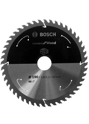 Bosch Kreissägeblatt Standard for Wood 190 x 1,6 x 30 / 20 mm 48 Zähne ( 2608837710 ) - Toolbrothers