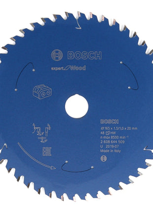 Bosch Kreissägeblatt Expert for Wood 165 x 1,0 x 20 mm 48 Zähne für Holz ( 2608644509 ) - Toolbrothers