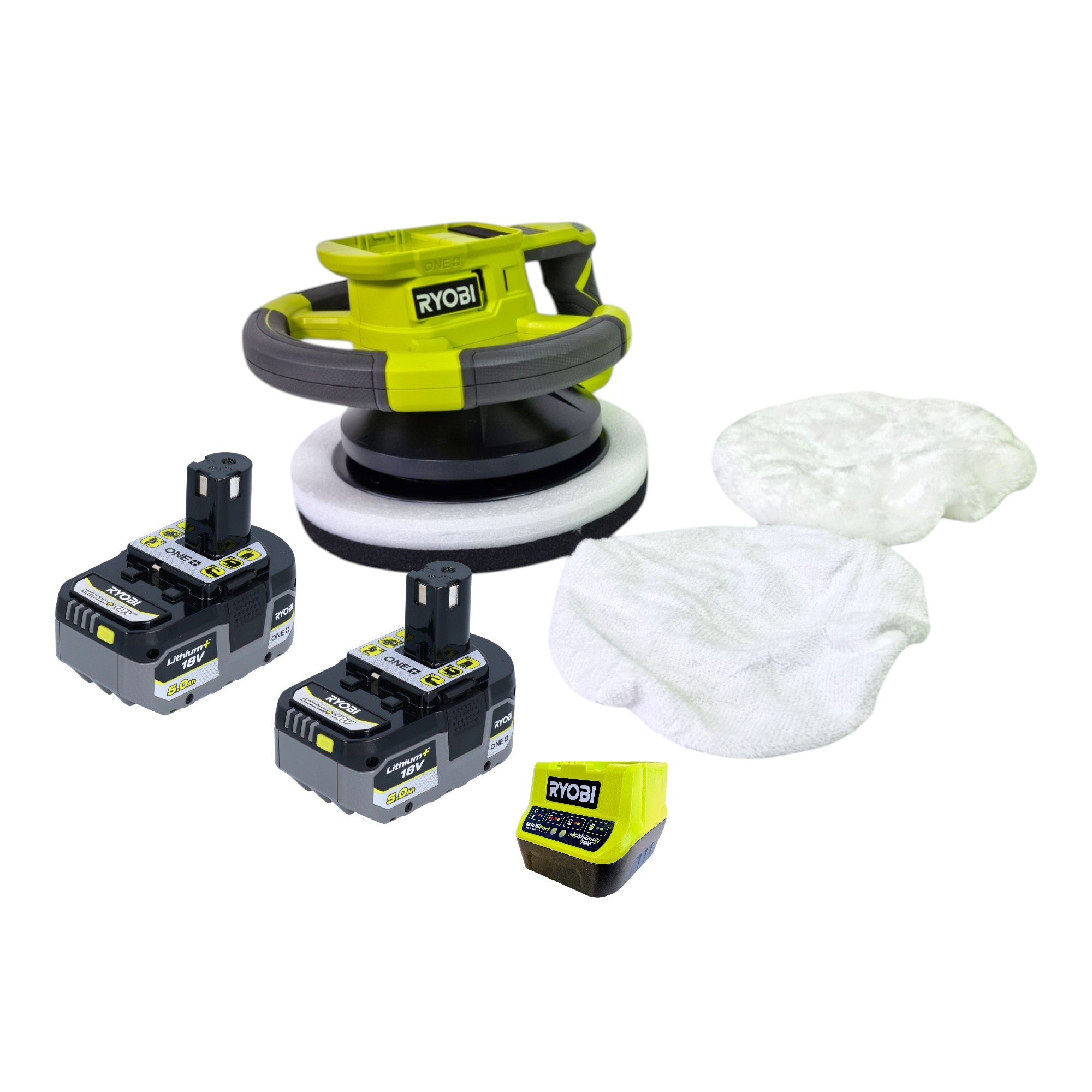 RYOBI RBP18250 0 Akku Polierer 18 V 250 mm 2x Akku 5 0 Ah Ladegeraet 0 - toolbrothers