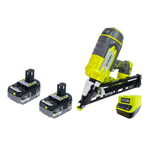 Clavadora a batería RYOBI R15GN18-0 de 18 V, 24-64 mm + 2 baterías de 5,0 Ah + cargador
