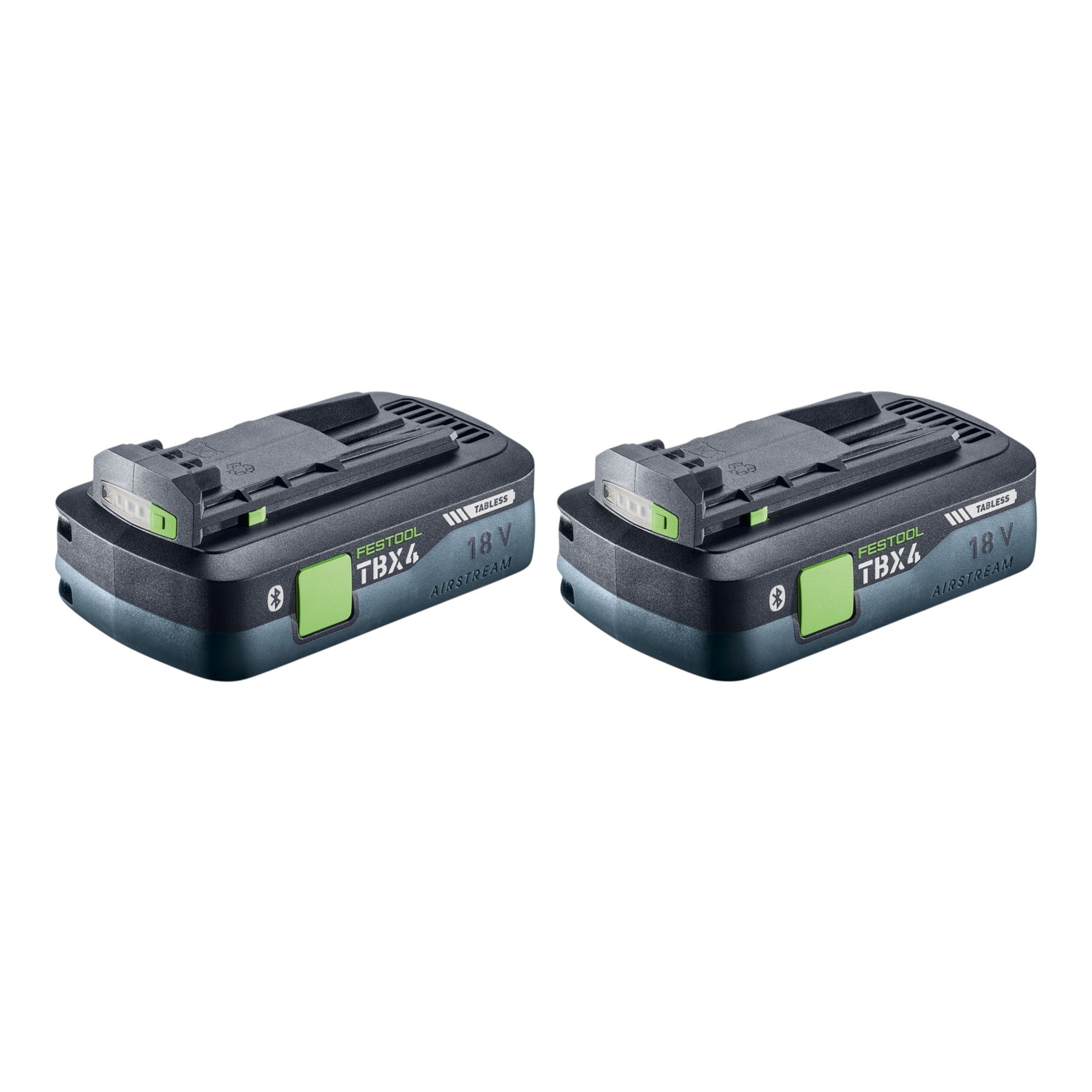 Festool Akku Set 2x BP 18 TBX 4 C ASI Tabless Akkupack 18 V 4 0 Ah Li Ion 2x 578745 Bluetooth mit Ladestandanzeige 0 - toolbrothers