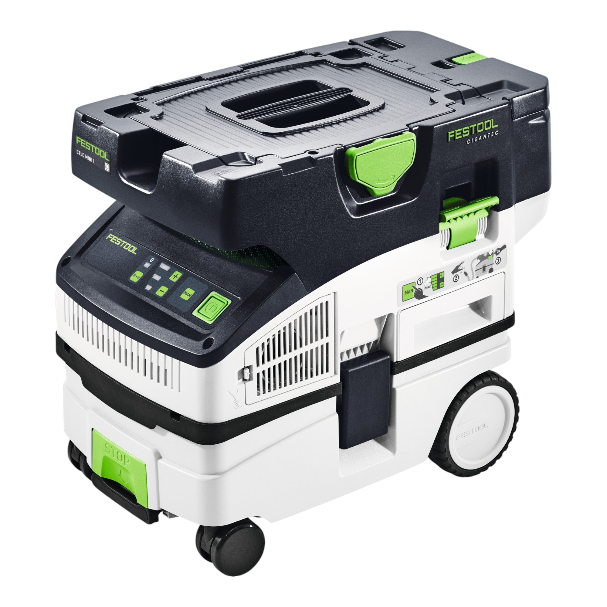 Festool CTLC MINI I Basic Akku Absaugmobil 36 V 2x 18 V Staubklasse L 4x Akku 4 0 Ah Doppelladegeraet Systainer 1 - toolbrothers