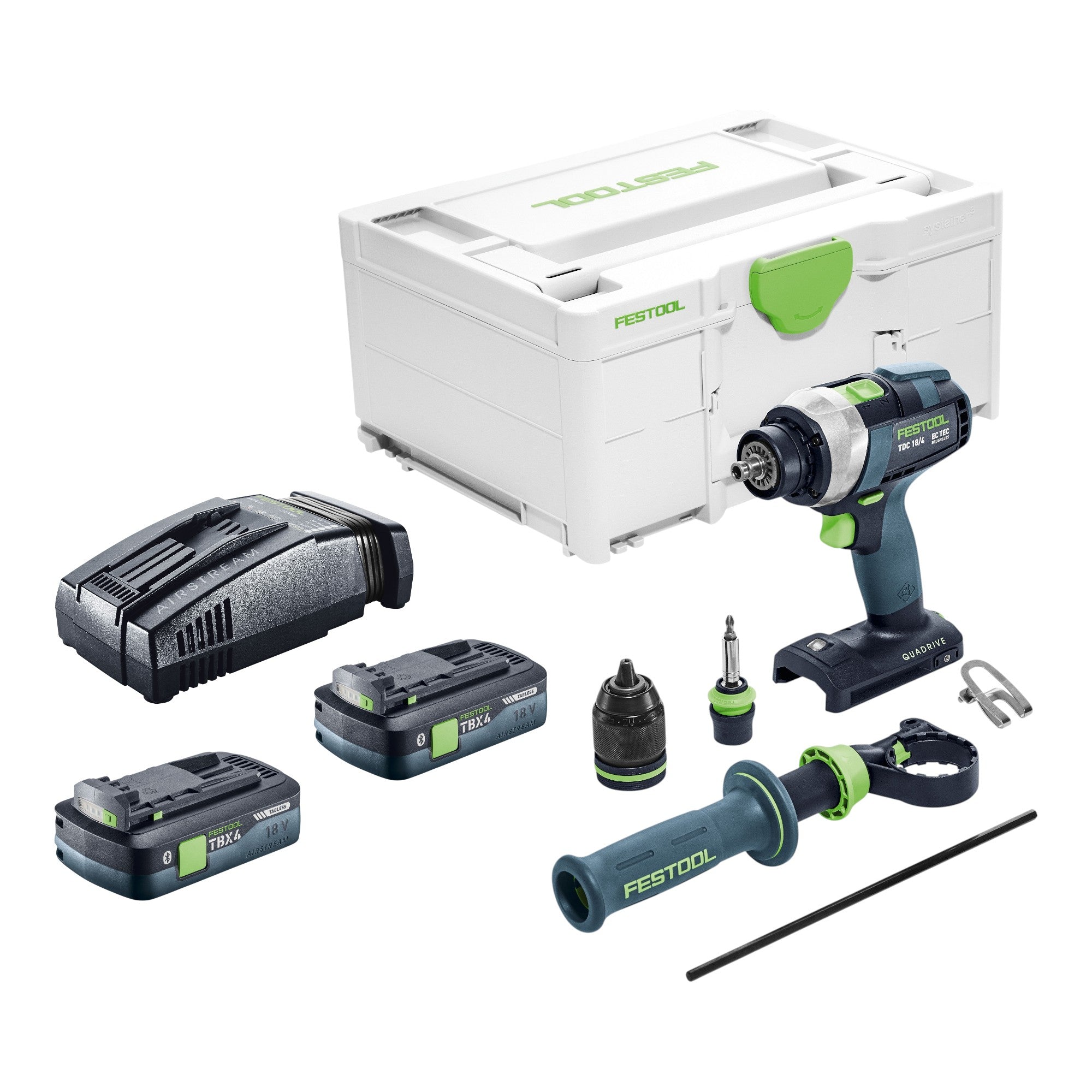 Festool TDC 18 4 Basic Akku Bohrschrauber 18 V 75 Nm Brushless 2x Akku 4 0 Ah Schnellladegeraet Systainer 0 - toolbrothers