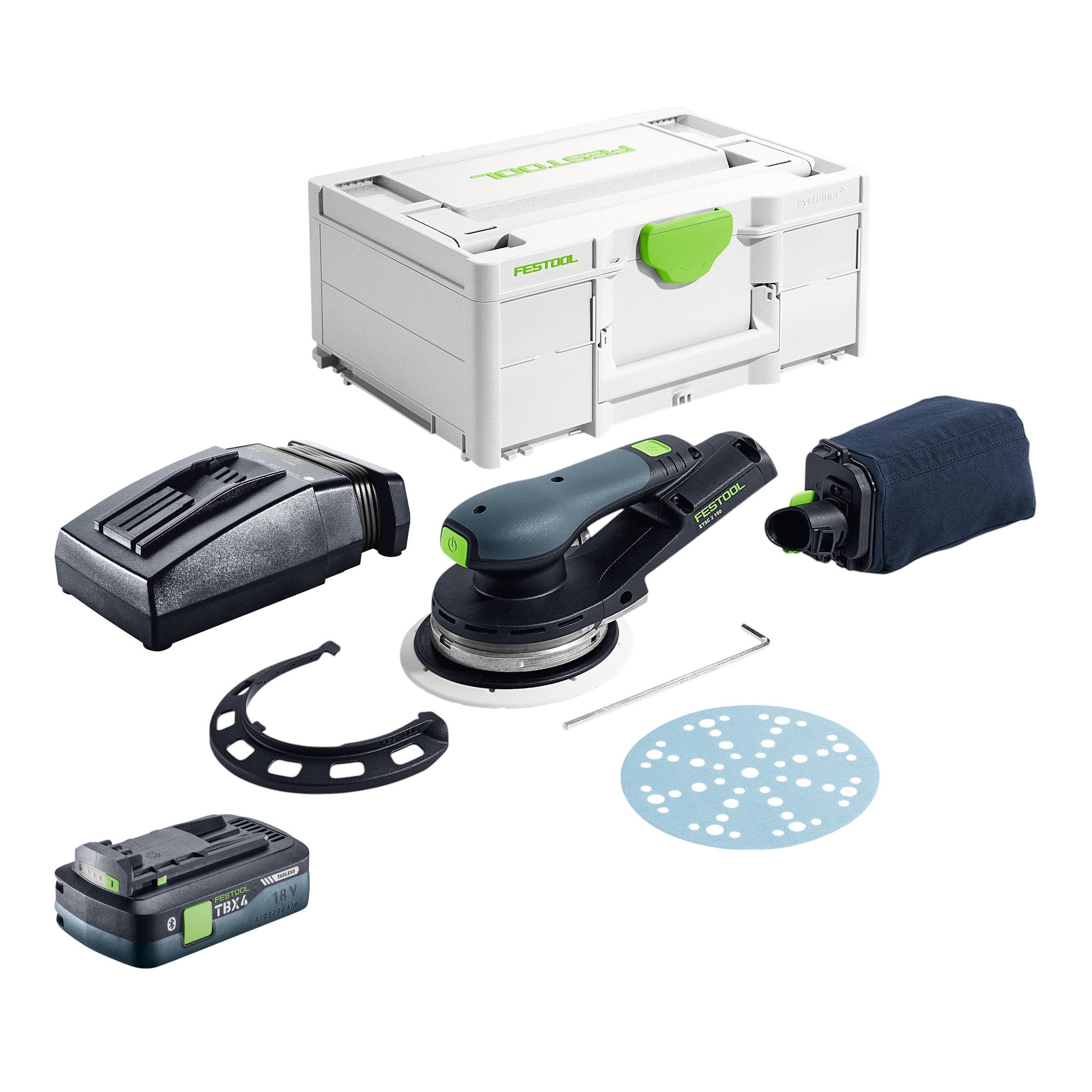 Festool ETSC 2 150 Basic Akku Exzenterschleifer 18 V 150 mm Brushless 1x Akku 4 0 Ah Ladegeraet Systainer 0 - toolbrothers