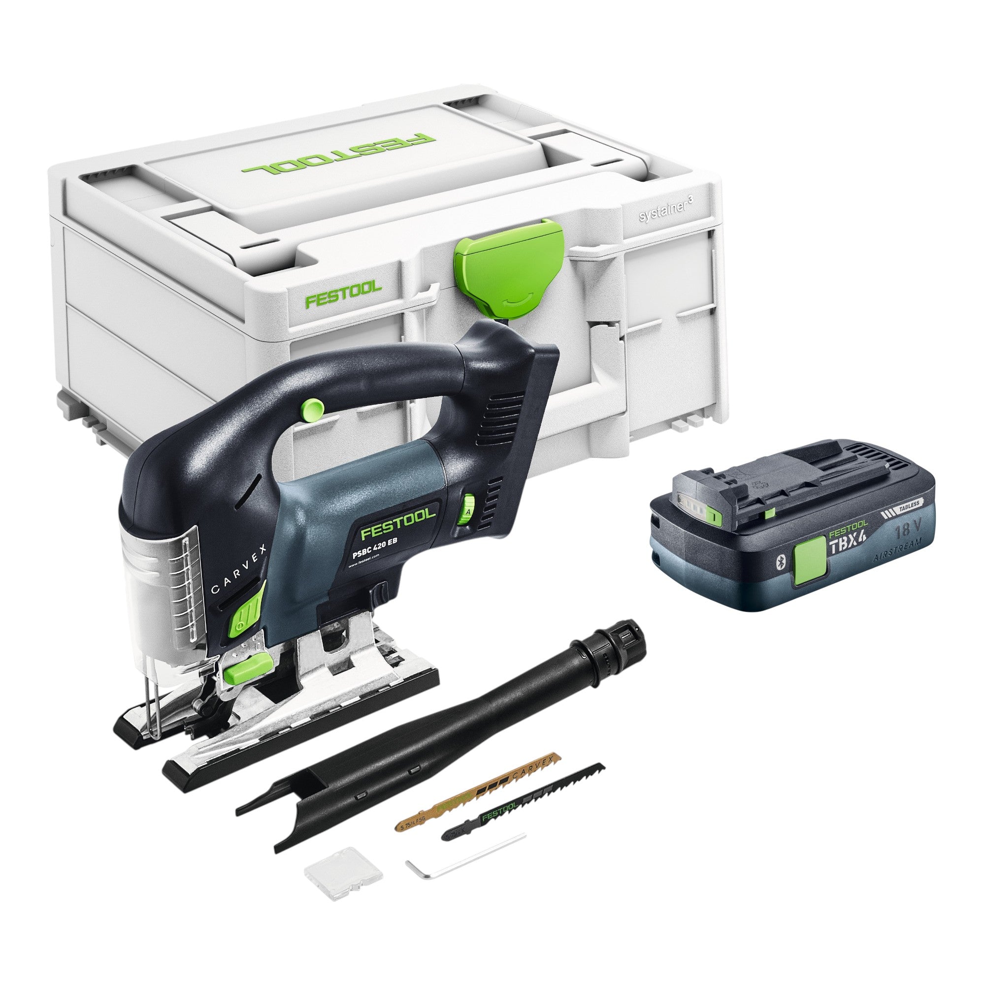 Festool PSBC 420 EB Basic Akku Pendelstichsaege 18 V 120 mm Brushless 1x Akku 4 0 Ah Systainer ohne Ladegeraet 0 - toolbrothers