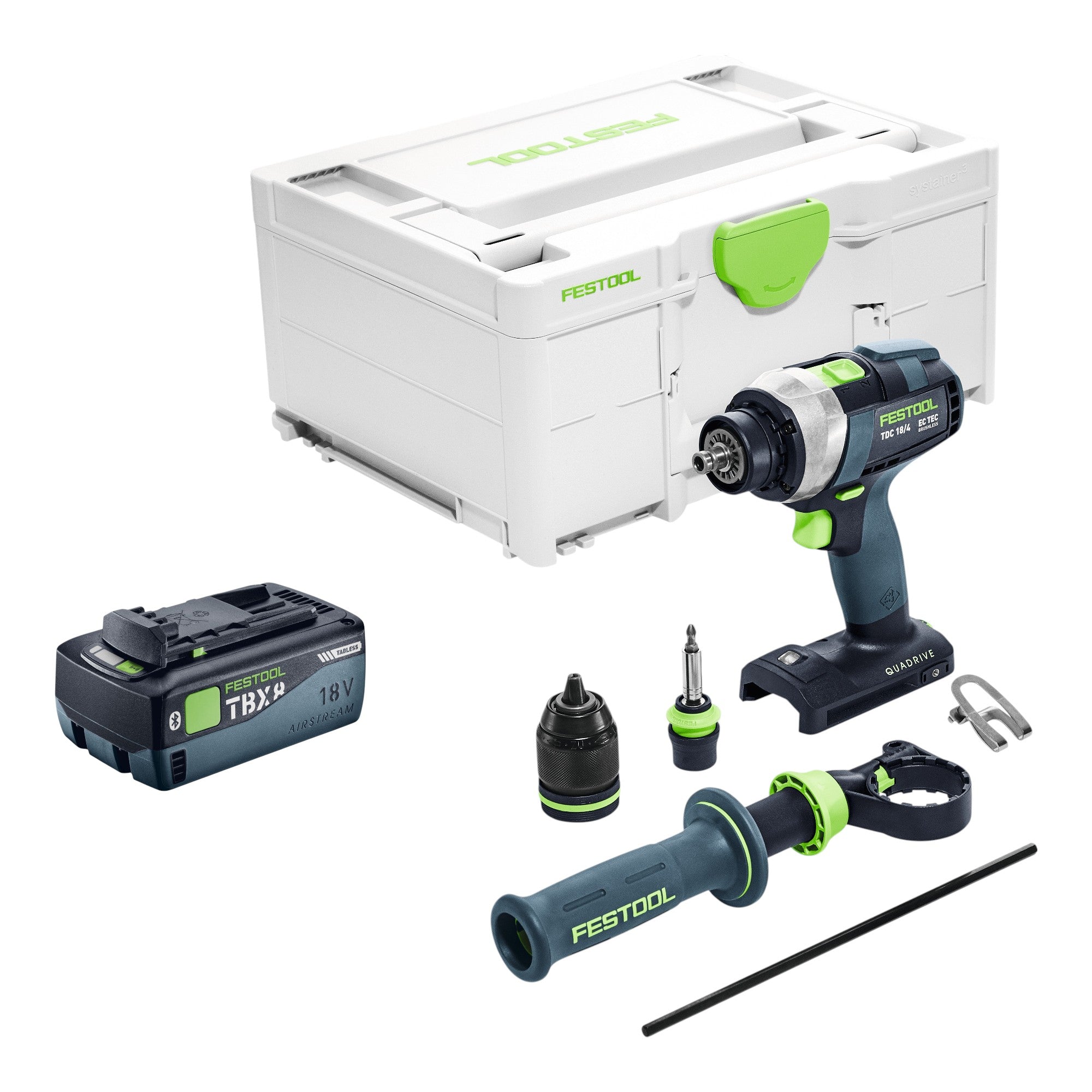 Festool TDC 18 4 Basic Akku Bohrschrauber 18 V 75 Nm Brushless 1x Akku 8 0 Ah Systainer ohne Ladegeraet 0 - toolbrothers