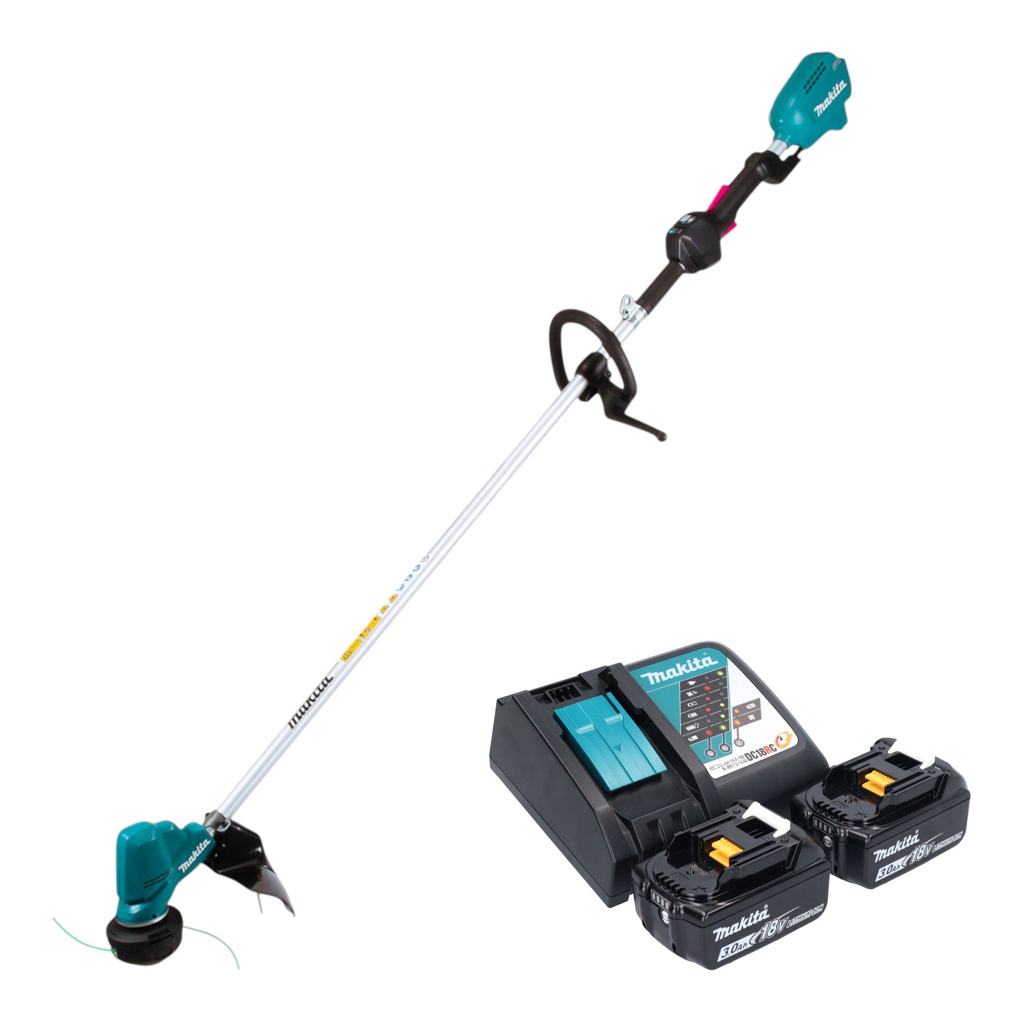 Makita DUR 190 LRF2X9 Akku Rasentrimmer 18 V 300 mm Brushless 2x Akku 3 0 Ah Ladegeraet 0 - toolbrothers